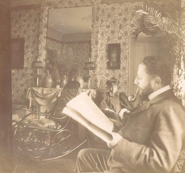 Edouard Vuillard, Thadée and Misia Natanson in the salon, rue St. Florentin, 1898