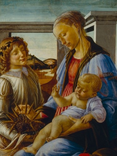 Sandro Botticelli, Virgin and Child with Angel, ca. 1470s. Collection of the Isabella Stewart Gardner Museum, Boston.