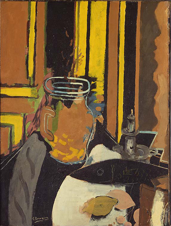 Georges Braque, Pitcher, Candlestick, and Black Fish, 1943. The Menil Collection, Houston.