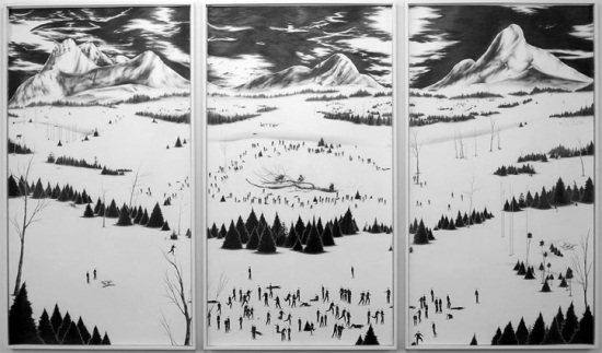 Robyn O'Neil, Everything that stands will be at odds with its neighbor, and everything that falls will perish without grace, 2003.