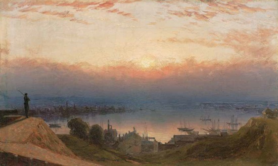 Sanford R. Gifford, Basin of the Patapsco from Federal Hill, Baltimore, 1862, 1862.