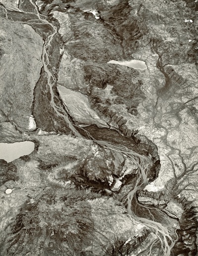 Emmet Gowin, Braided Streams of the Toutle River West of Mount Saint Helens, 1981.