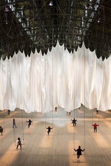 Ann Hamilton, installation view of the event of a thread (2012) at the Park Avenue Armory, New York.