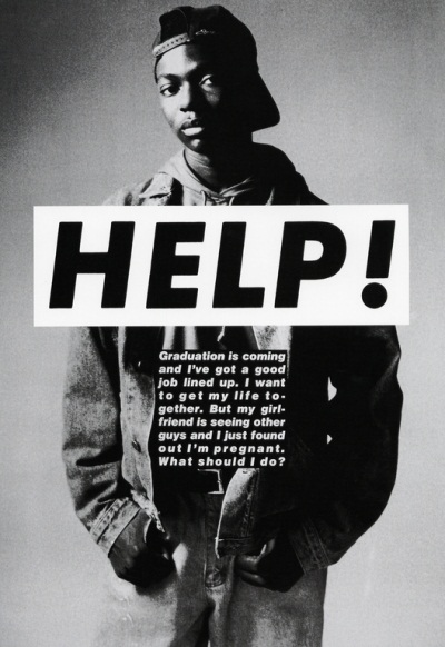 Barbara Kruger, Untitled (Help!), Bus Shelter Project for the Public Art Fund, New York City, 1991.