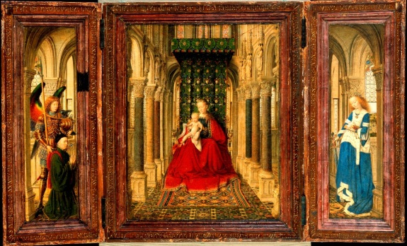 Jan van Eyck, Small Triptych, ca. 1437. Collection of the Gemäldegalerie, Dresden.