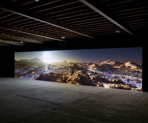 Kelly Richardson, Mariner 9 (installed), 2012.