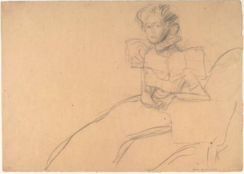 Gustav Klimt, Study for a Portrait of Sonia Knips, 1897-98. Collection of the Albertina, Vienna.