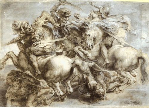 After Leonardo, Detail from a copy of Battle of Anghiari, n.d. Collection of The Louvre, Paris.