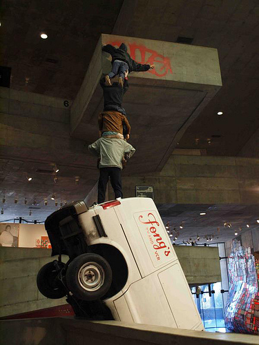 Installation views of "Barry McGee," on view at the UC Berkeley Art Museum and Pacific Film Archive from August 24 through December 9, 2012. Photo: Sibila Savage, ex. the final picture, which is by Styrous.