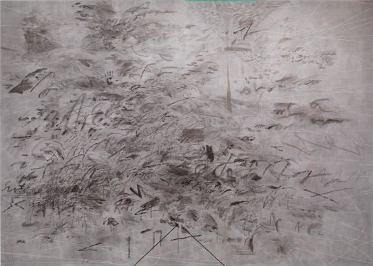 Julie Mehretu, Invisible Sun (Algorithm), 2012.
