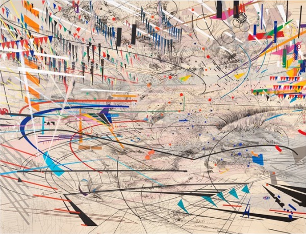 Julie Mehretu, Stadia I, 2004. Collection of the San Francisco Museum of Modern Art.
