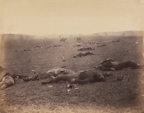 Timothy O'Sullivan, A Harvest of Death, Gettysburg, July 1863. Collection of The Metropolitan Museum of Art, New York.