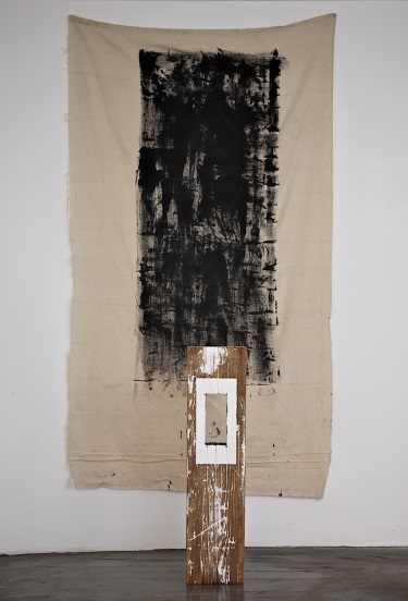 William Powhida, An Informal Materialism (with Free Wood and Rectangles), 2013.