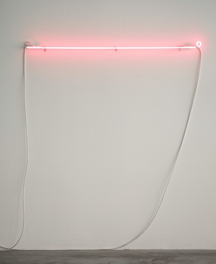 William Powhida, A Hypothetical Phrase or Word in Neon, 2013.