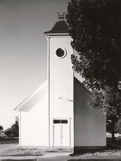 Robert Adams, Methodist church, Bowen, Colorado, from the series "The Plains," 1965-73.