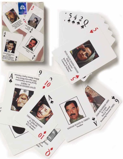Made by Liberty Playing Card Company, Iraqi Most Wanted Playing Cards, c. 2003.