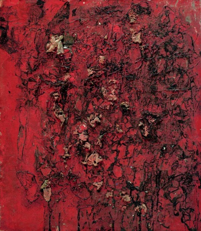 Saburo Murakami, Work [Peeling Picture], 1957. Collection of the Vervoordt Foundation, Belgium.