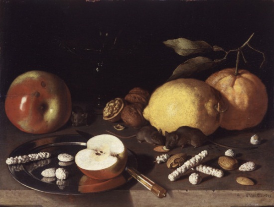 Lodewik Susi, Still Life with Mice, 1619. Collection of the St. Louis Art Museum.