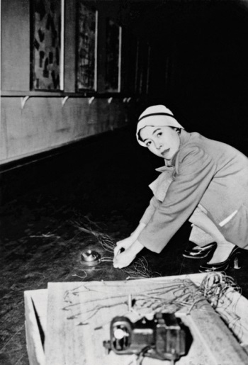 Tanaka Atsuko installing Work (Bell), 1955.