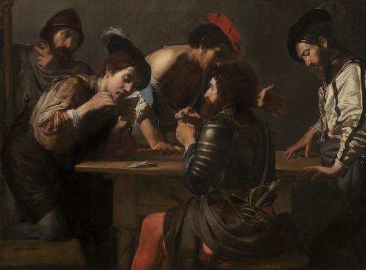 Valentin de Boulogne, Soldiers Playing Cards, ca. 1620-22. Collection of the National Gallery of Art, Washington.