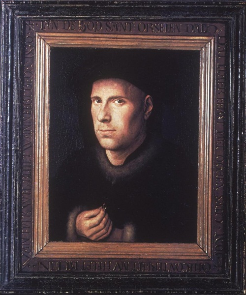Jan van Eyck, Portrait of Jan de Leeuw, 1436. Collection or the Kunsthistoriches Museum, Vienna.