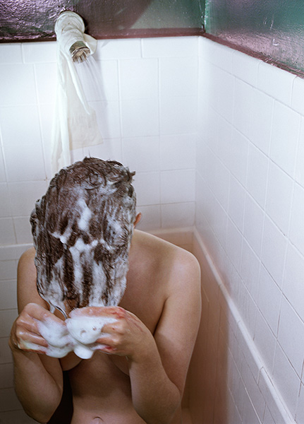 Jo Ann Callis, Woman with Soapy Hair, 1976-77.