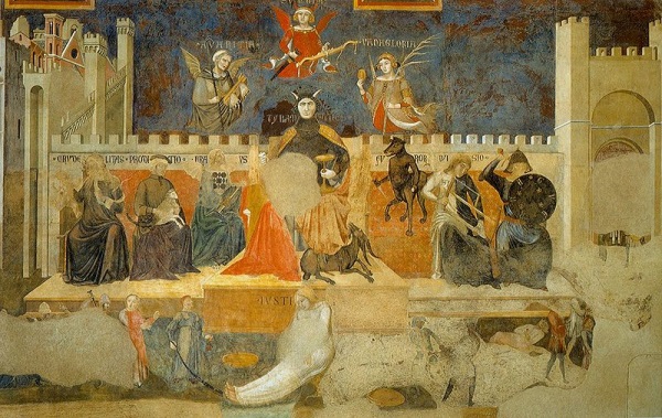 Ambrogio Lorenzetti, The Allegory of Good and Bad Government (detail of Allegory of Bad Government), 1338-39.