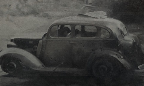 Vija Celmins, Tulip Car #1, 1966. Collection of the National Gallery of Art, Washington.