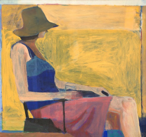 Richard Diebenkorn, Seated Figure with Hat, 1967. Collection of the National Gallery of Art, Washington.