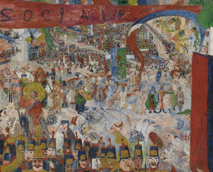 James Ensor, Christ's Entry into Brussels in 1889 (detail), 1888.