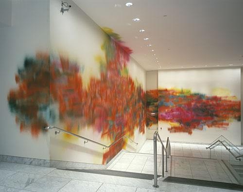 Katharina Grosse, installation view at the Hammer Museum, 2001.