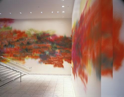 Katharina Grosse, installation view at the Hammer Museum, 2001.