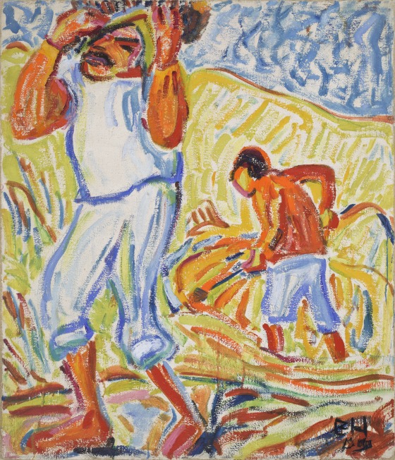 Erich Heckel, Sand Diggers on the Tiber, 1909.