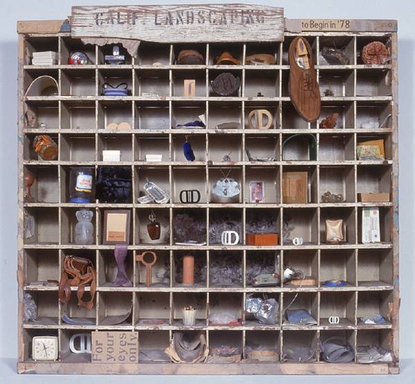 George Herms, California Landscaping, 1978. Collection of the Museum of Contemporary Art, Los Angeles.