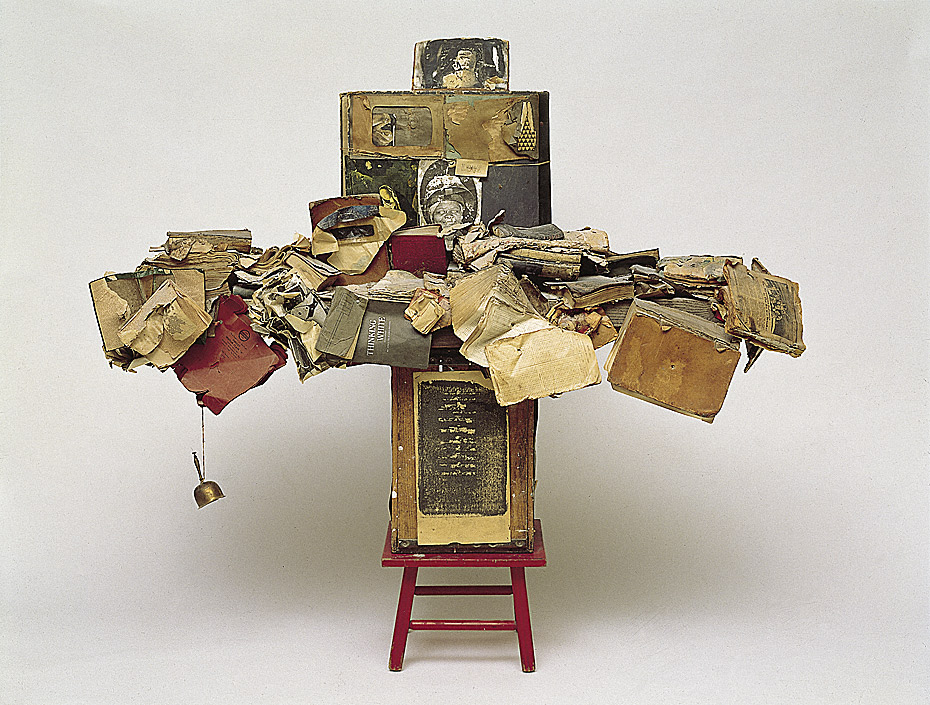 George Herms, The Librarian, 1960. Collection of the Norton Simon Museum, Pasadena. 