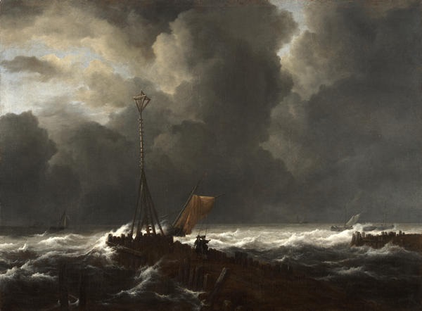 Jacob van Ruisdael, Rough Seas at a Jetty, 1650s. Collection of the Kimbell Art Museum, Fort Worth.