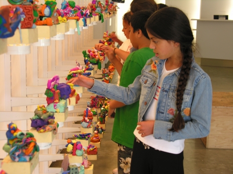 Installation view of Charles Long, 100 Pounds of Clay at the Orange County Museum of Art, 2010.