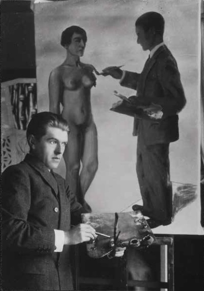 Anonymous, Magritte and "Attempting the Impossible," 1928.