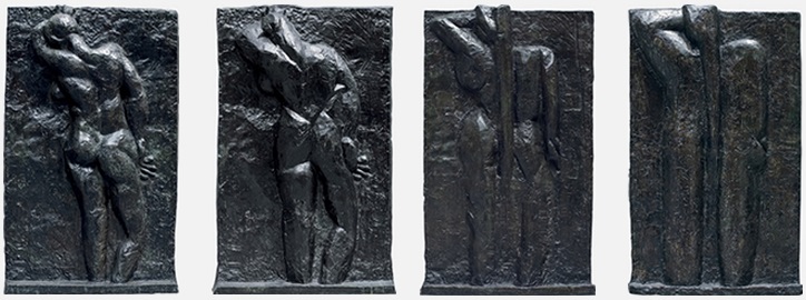 Henri Matisse, Back (I) (1909), Back (II) (1911-13), Back (III) 1913-16, Back (IV) c. 1931. Collection of the Museum of Modern Art, New York.