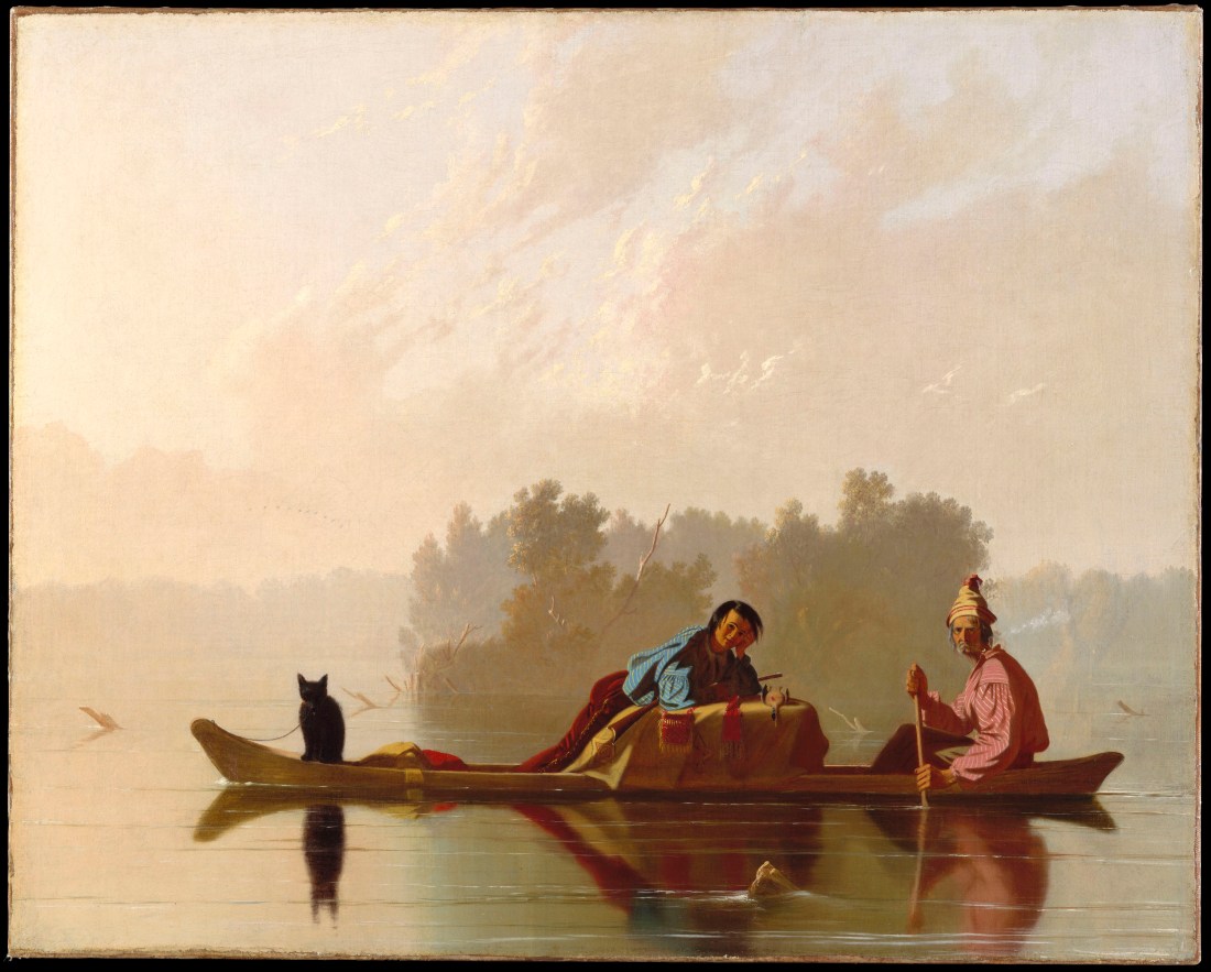 George Caleb Bingham, Fur Traders Descending the Missouri, 1845. Collection of the Metropolitan Museum of Art, New York. 