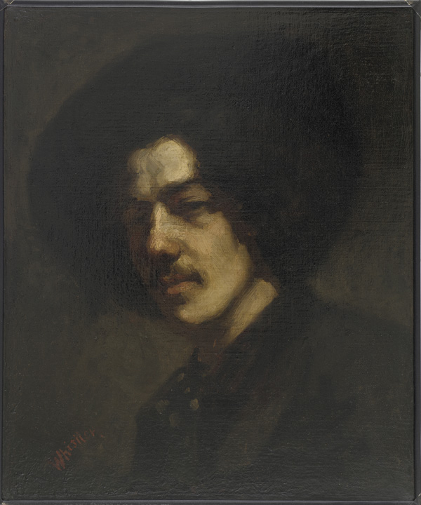 James McNeill Whistler,  Portrait of Whistler with a Hat, (1857-59).