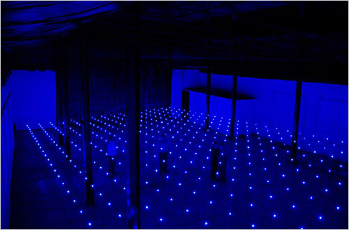 Erwin Redl, Matrix, 2002. Installed in the Ice Plant at the Chinati Foundation, Marfa, Texas.
