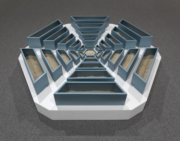 Robert Smithson, A Nonsite, Pine Barrens, New Jersey, 1967 (map); 1968 (Nonsite).