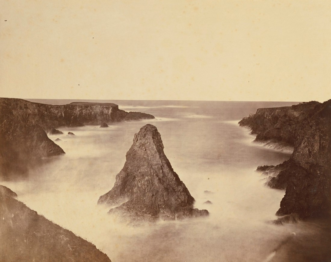 Carleton Watkins, A Coast View, Rocks (No. 1), Mendocino County, 1863.