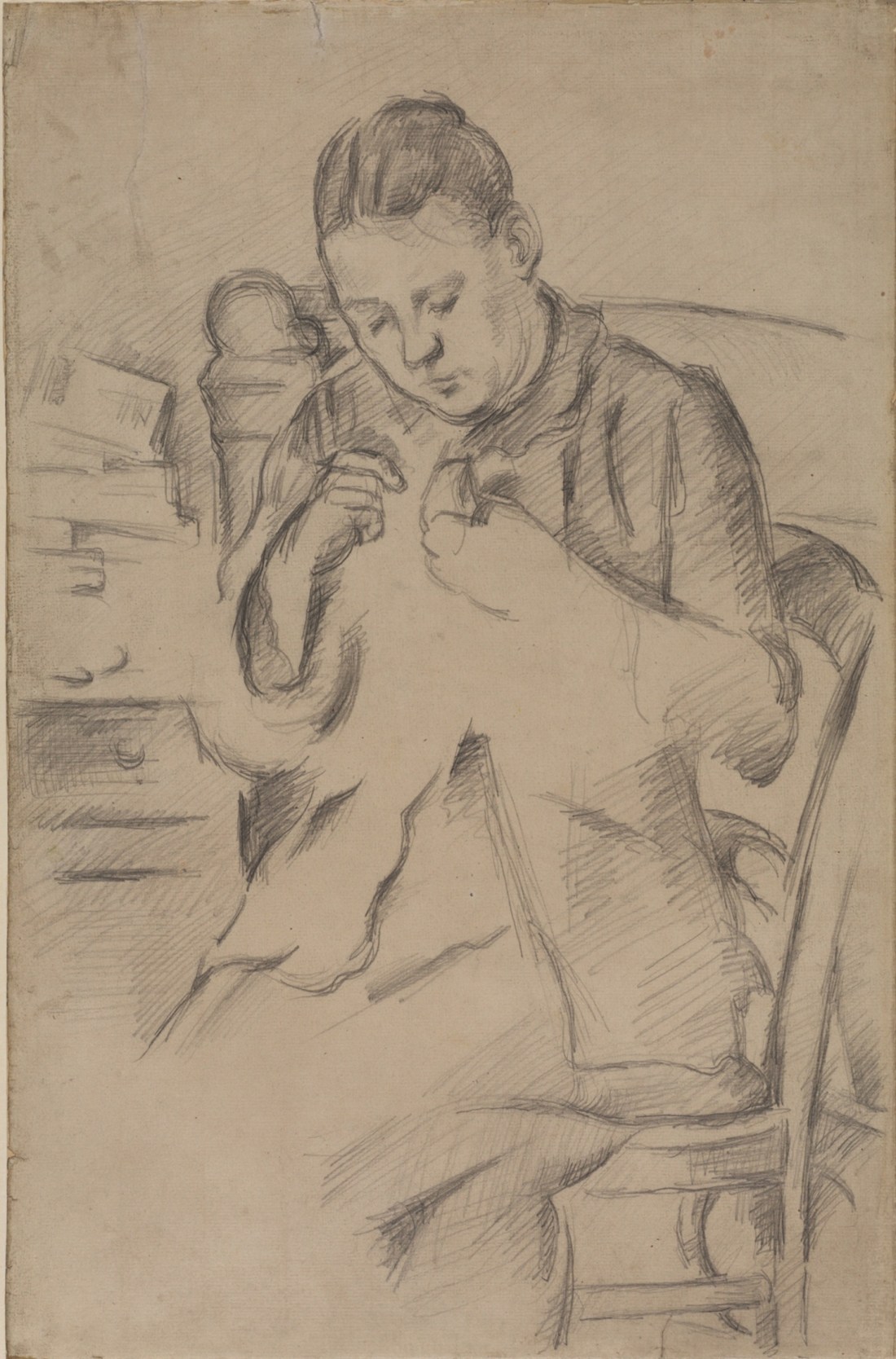 Paul Cezanne, Madame Cezanne Sewing. Collection of the Courtauld Institute of Art, London.