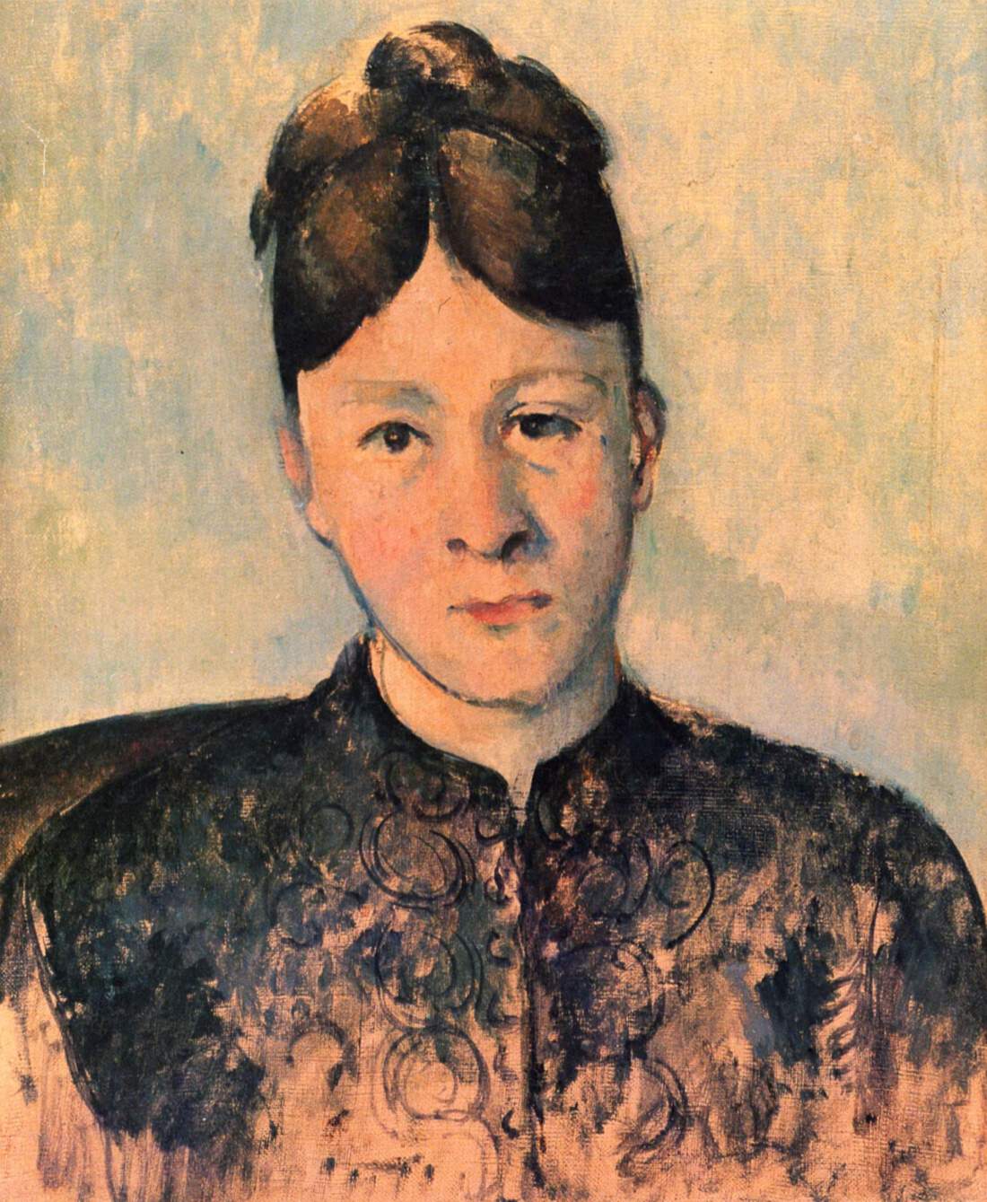 Paul Cezanne, Portrait of Madame Cezanne, ca. 1885. Staatliche Museen zu Berlin, Nationalgalerie, Museum Berggruen