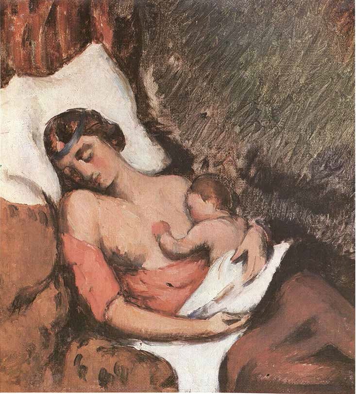 Paul Cezanne, Woman Nursing Her Child, ca. 1872.