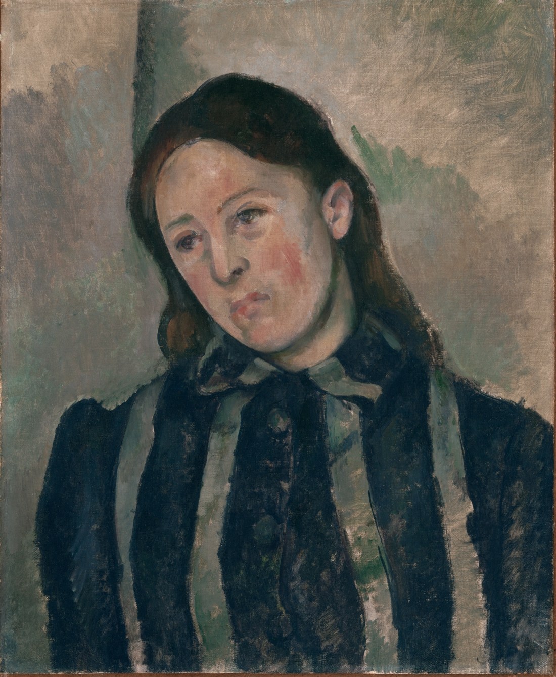 Paul Cezanne, Portrait of Madame Cezanne, 1890-92. Collection of the Philadelphia Museum of Art.