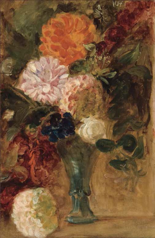 Delacroix, Still Life with Dahlias, ca. 1833.