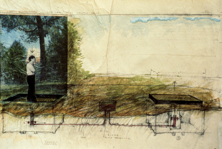 Mel Chin, Drawing for See-Saw, 1976.